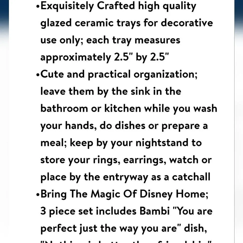 Disney‎ Princess Ceramic Jewelry Trays/Trinkets